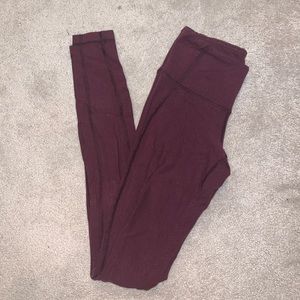 Maroon super soft lulu lemon leggings!!
